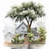 do architectural home building portrait with watercolor