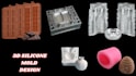 design 3d silicone mold printable injection casting mold with 3d cad model stl