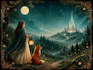 create illustrated fairytale book cover
