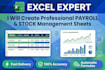 create automated payroll sheet and stock management in excel