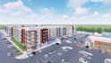 design 3d waterfront boardwalk, retail plaza, mixed use development
