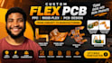 design flexible pcb, fpc, rigid flex pcb, schematic, footprint, and gerber files