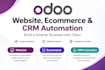 build custom odoo website, ecommerce store and CRM automation