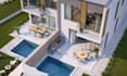rebuild 3d duplex villa rendering, townhome, row houses, architectural complex
