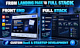 design stunning HTML landing page, static website and custom full stack w
