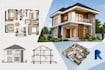 do house plans floor plan home design elevation section 3d exterior design revit