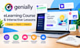 design a genially elearning course, interactive lesson and training module