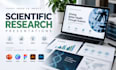 design scientific research, academic presentation and powerpoint slides