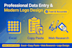 do professional data entry and creative modern logo design