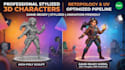 create 3d game characters, character modeling, sculpting and low poly