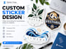 design a professional custom sticker for your brand