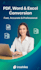 convert and format PDF, word and excel documents