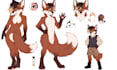 draw a furry ref sheet, fursona reference sheet and anthro character design