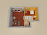 create 2d floor plan and 3d interior render for apartment