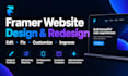 design redesign framer website edit framer website template fix framer website