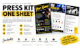 design a professional press kit, artist one sheet