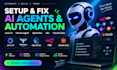 setup fix jarvis ai assistant hermes agent openclaw n8n automation claude code