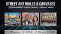 create custom graffiti wall art, murals and street art