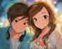 design a romantic couple in anime style