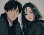 draw romantic couple anime art for you