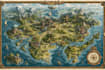draw a vintage map illustration