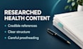 write expert healthcare content as a registered nurse
