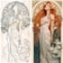 create illustrations in art nouveau style