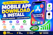 do mobile app download, app install and promotion