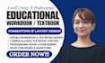 design and format educational textbook, workbook curriculum plan, kdp book cover