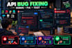 fix nodejs nestjs python backend bugs and API issues