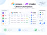 build airtable and make CRM business process automation