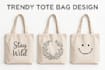 design modern minimalist aesthetic tote bag for your shop