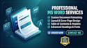 professionally format, edit and design your microsoft word documents