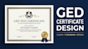 design a professional ged certificate and education certificate