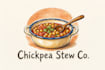 make different hand drawn chickpea stew logo for your company