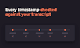 write podcast show notes and timestamps from your transcript