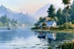 draw a watercolor landscape illustration