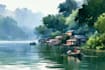 draw a watercolor landscape illustration