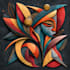 create modern abstract digital art paintings