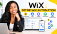 set up wix automation, CRM, forms, bookings and email workflows