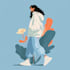 draw modern flat character illustrations