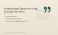 write speech and scripts