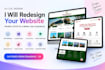redesign websites with modern UI UX in figma