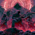 create a dark and powerful metal band poster illustration