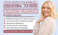 design educational textbook, workbook, worksheet curriculum, educational layout