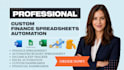 automation full custom excel finance spreadsheets, financial tracker dashboard