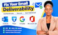 setup fix email deliverability authentication outlook titan gsuite microsoft 365
