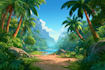 draw anime background, 2d environment, landscape