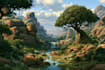 do fantasy landscape illustrations