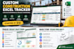 create professional construction excel trackers and dashboards